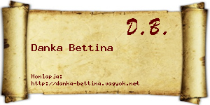 Danka Bettina névjegykártya