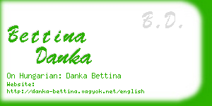 bettina danka business card